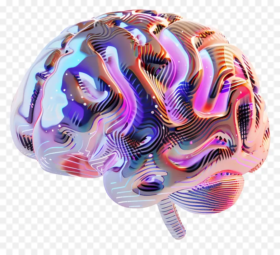 Cerebro Artificial，Cerebro Colorido PNG