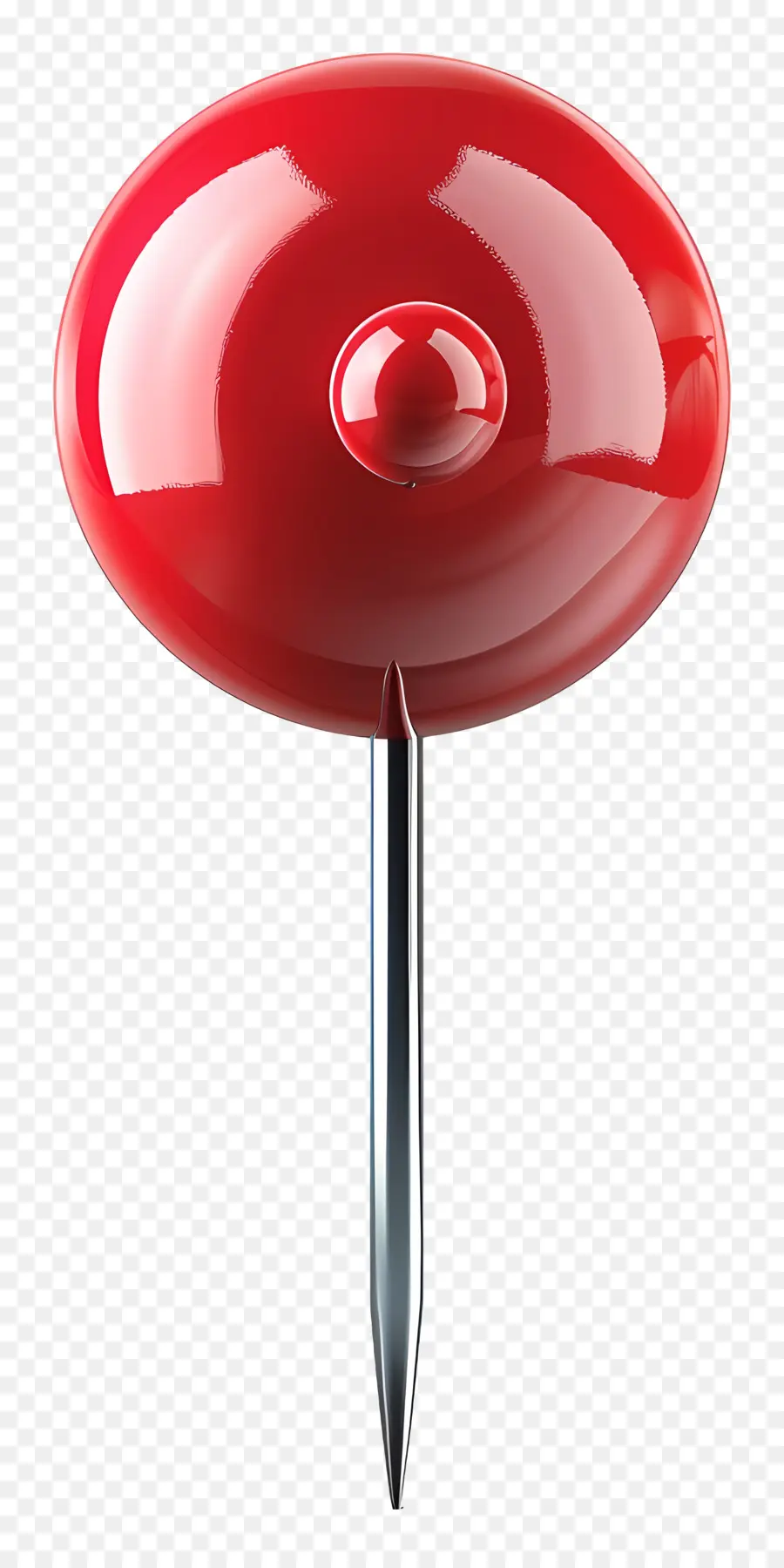 Pushpin，Botón Rojo PNG