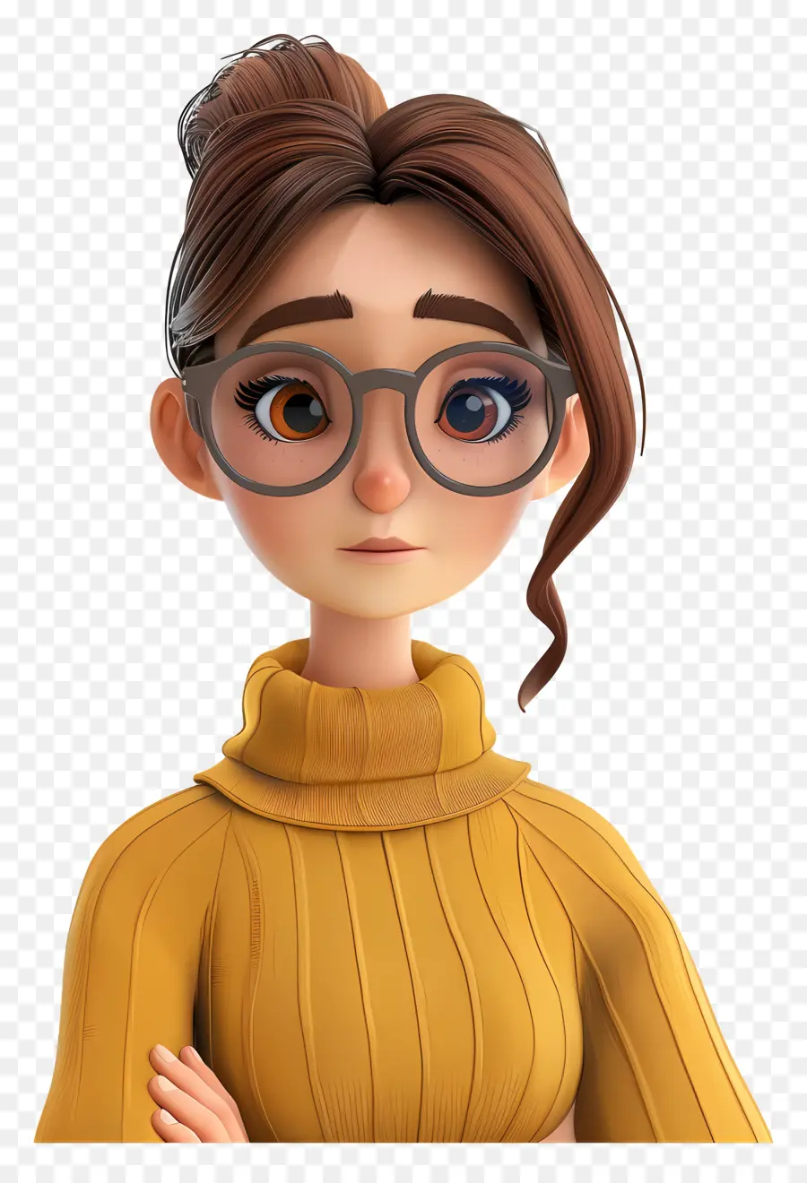 Profesor De Dibujos Animados 3d，Mujer Joven PNG