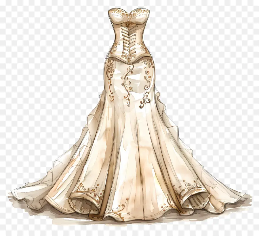 Vestido De Novia De Trompeta，Vestido De Novia PNG