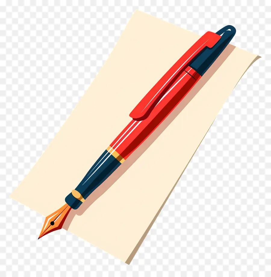 Pen Pal，Pluma De Tinta Roja PNG