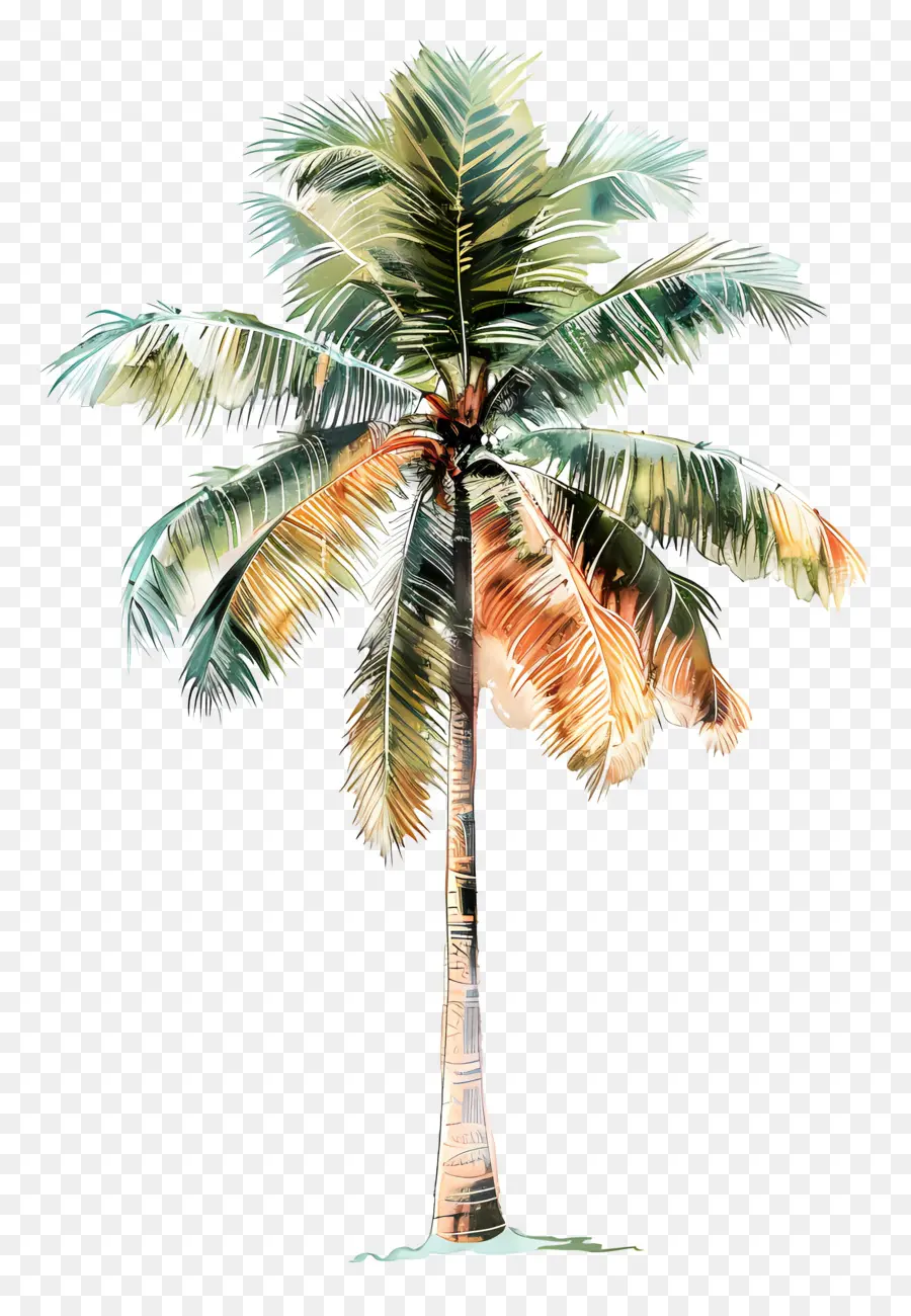 Palmera，Pintura A La Acuarela PNG