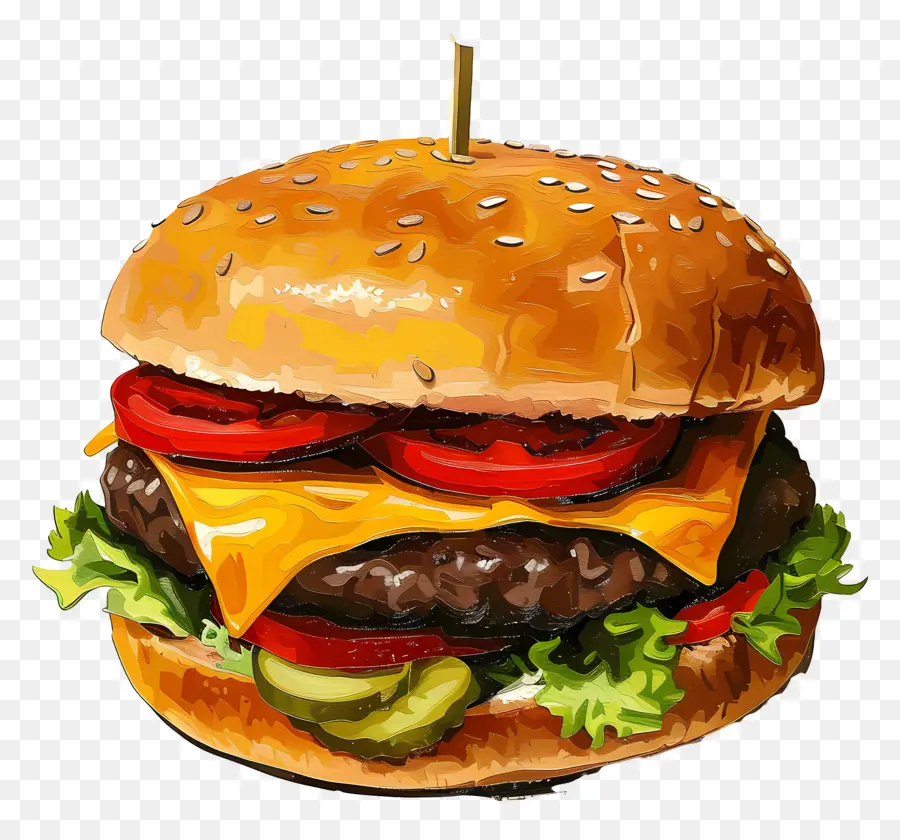 Queso Hamburguesa，La Comida Ilustración PNG