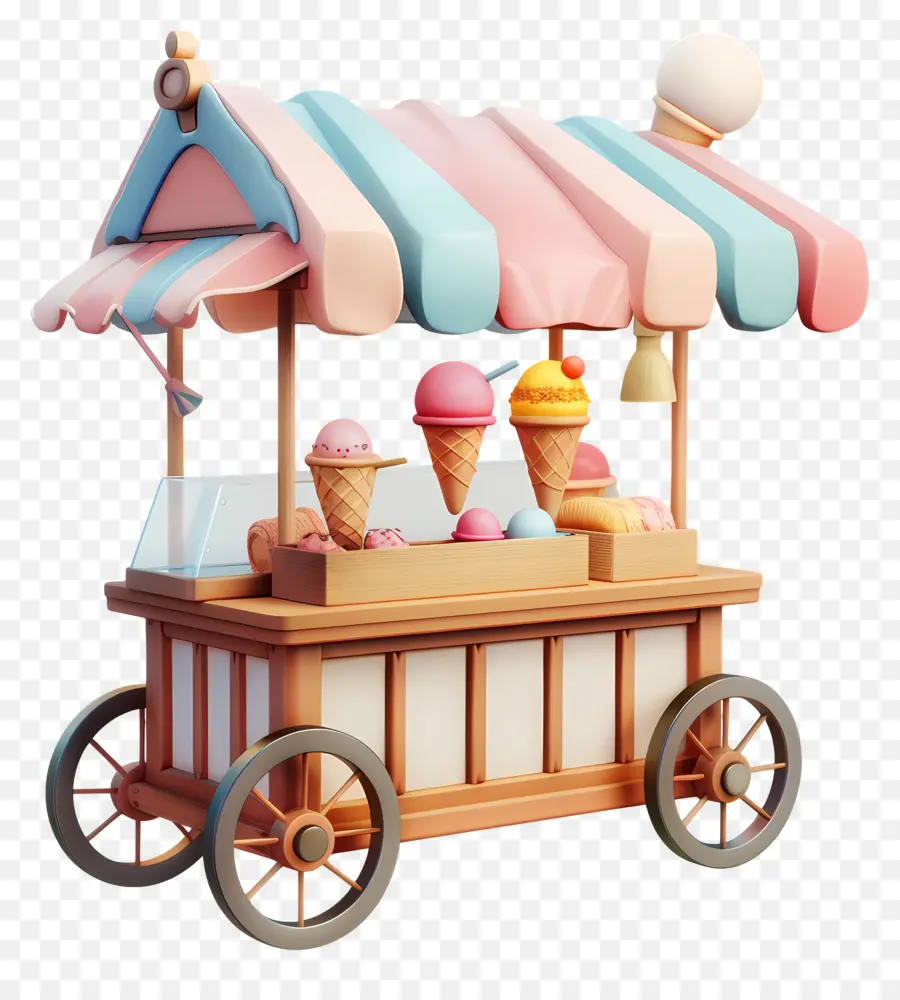 Helado De Puesto，Helado De Carro PNG