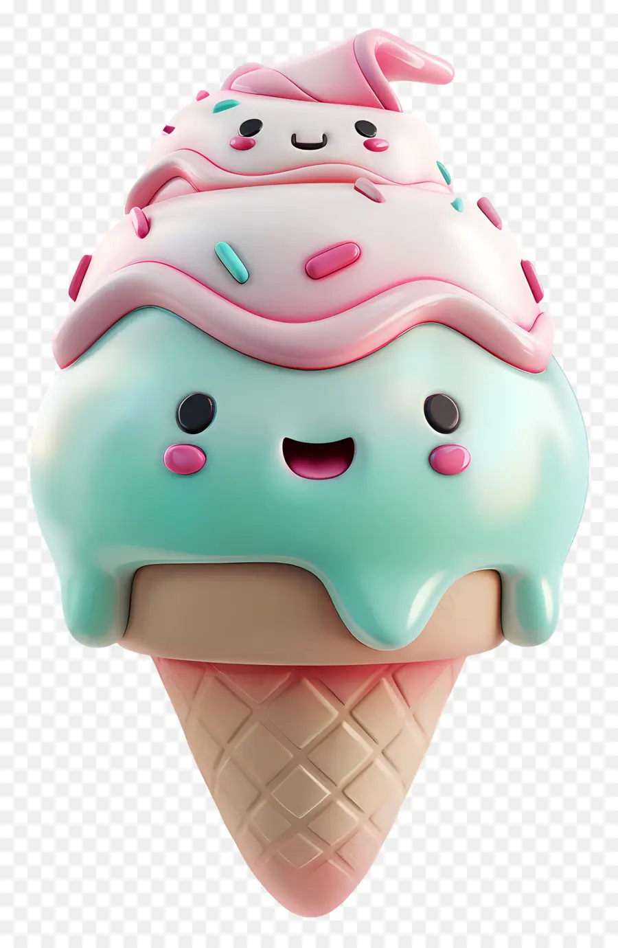 Lindo Helado，Cono De Helado De Dibujos Animados PNG