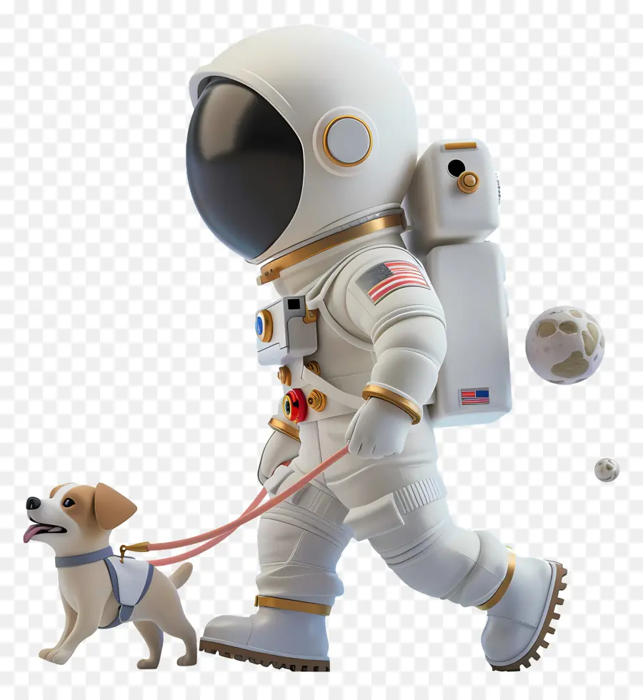 Perro Paseando Astronauta，Astronauta Con Perro PNG