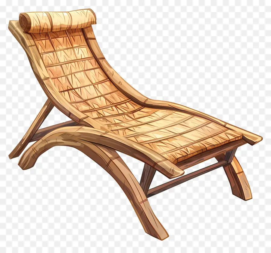 Lecho Del Sol De La Playa，Sillón De Madera PNG