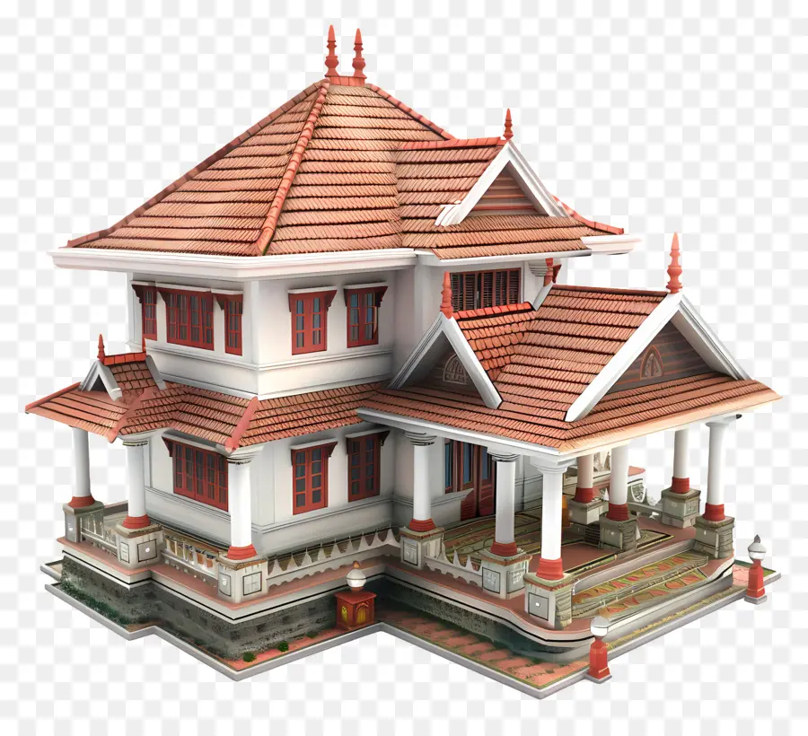 Casa De Kerala，Casa Tradicional India PNG