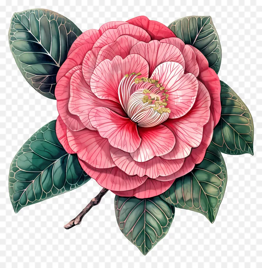 Flor De Camelia，Flor Rosa PNG