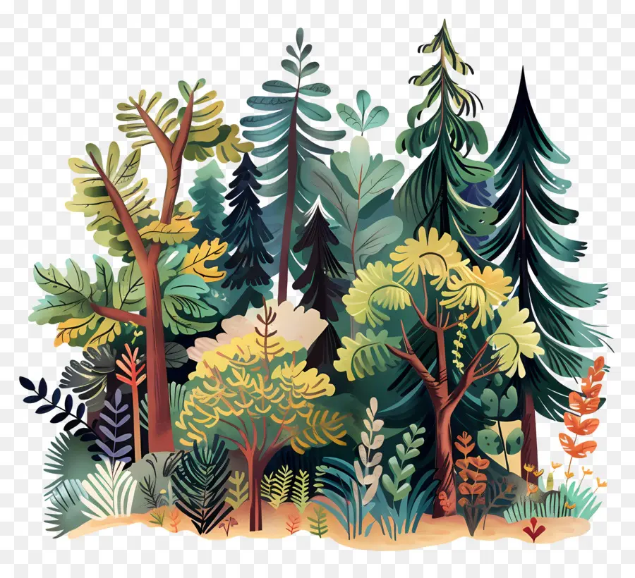 Los árboles De Los Bosques，Bosque Denso PNG