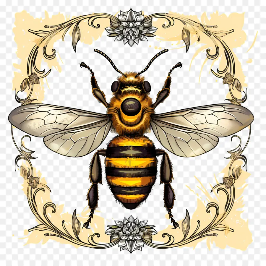 Abeja，La Polinización PNG