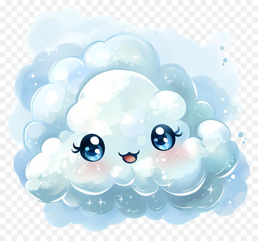 De Dibujos Animados En La Nube，Nube Sonriente PNG