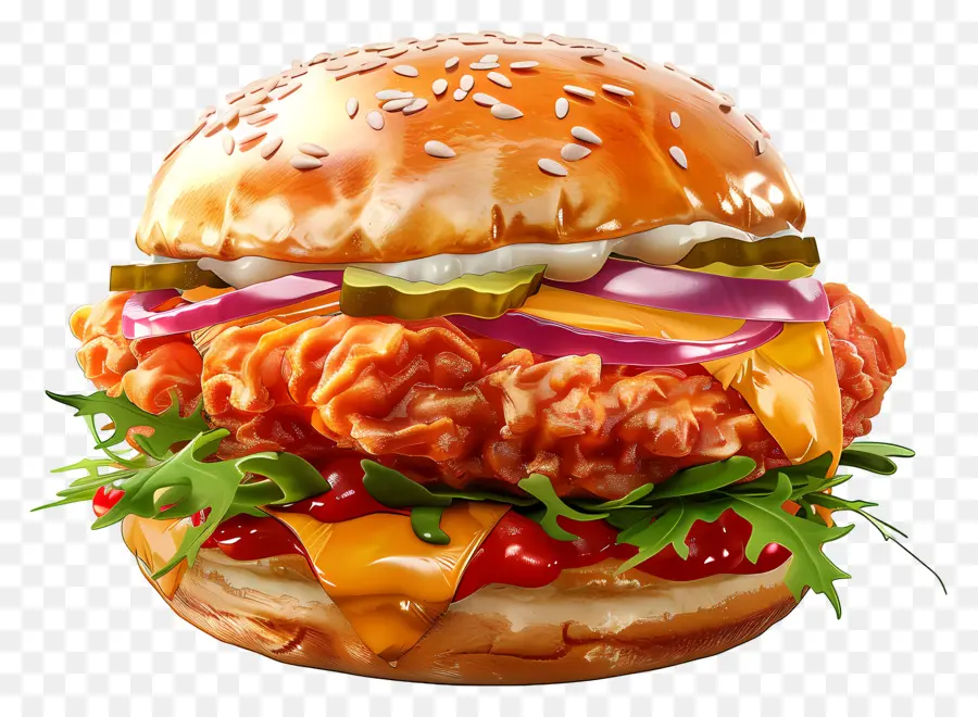 Hamburguesa De Pollo，Hamburguesa Con Queso PNG