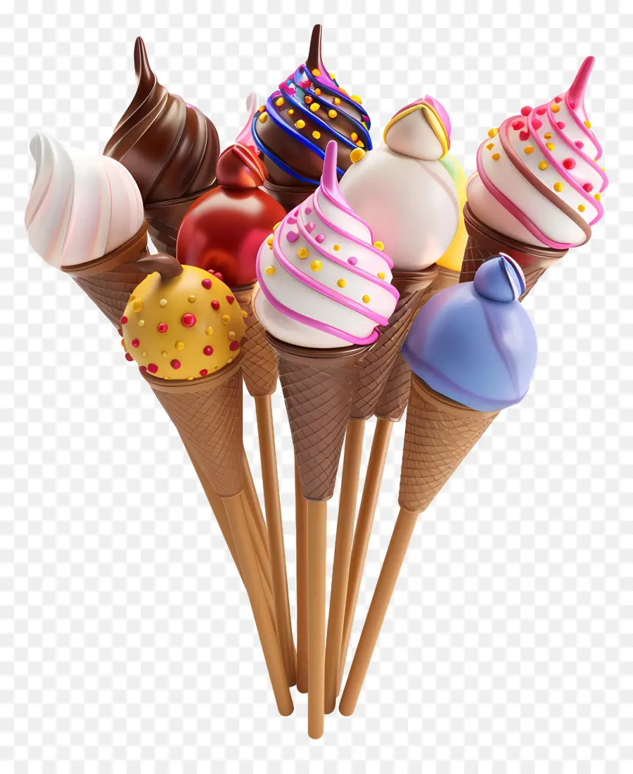 Helado De Palo，Conos De Helado PNG