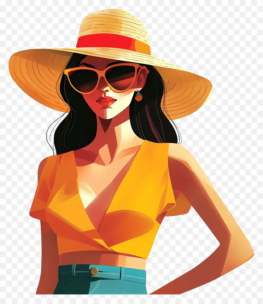 Mujer De Verano，Mujer En Traje De Verano PNG