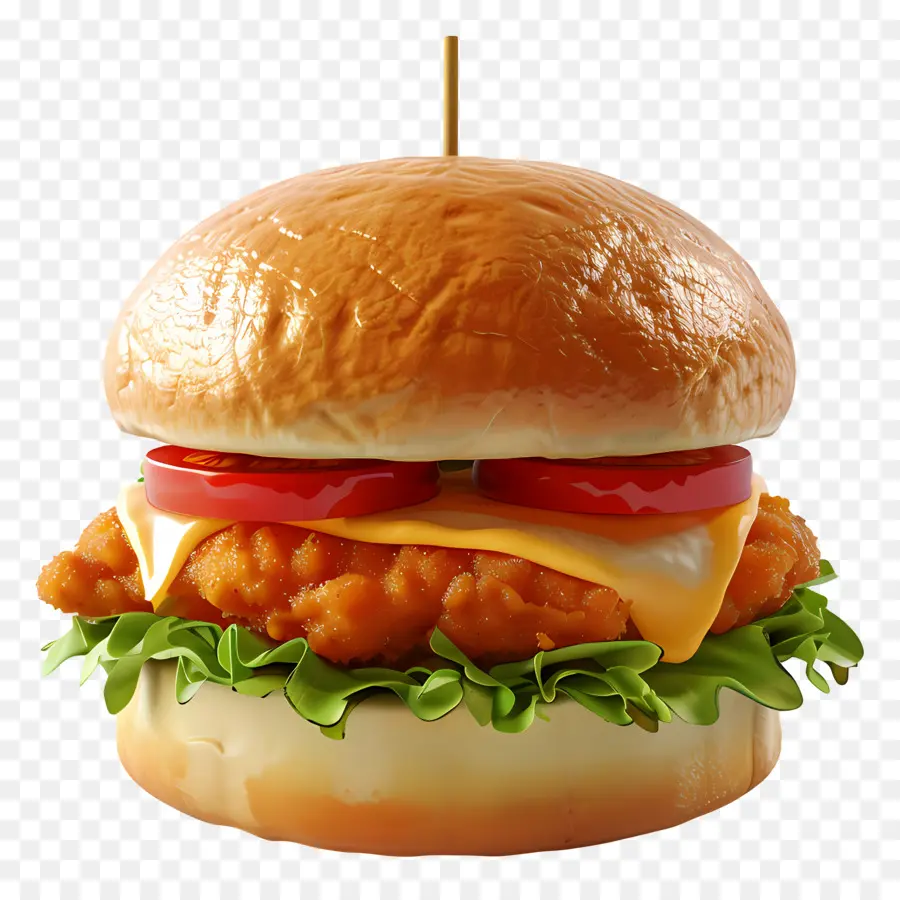 Hamburguesa De Pollo，Sandwich De Pollo PNG