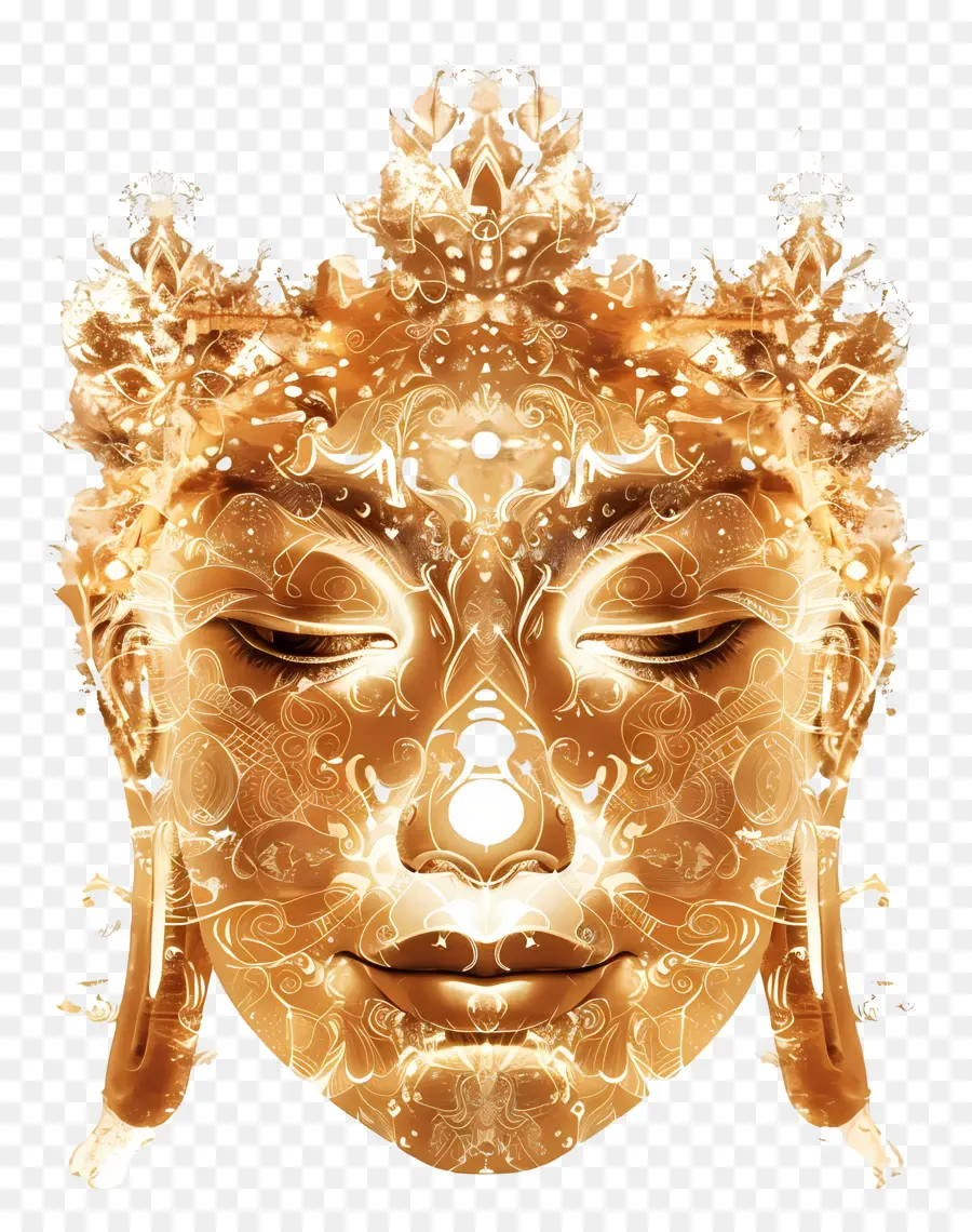 Cara De Buda，Pintura De Cara Oriental Tradicional PNG