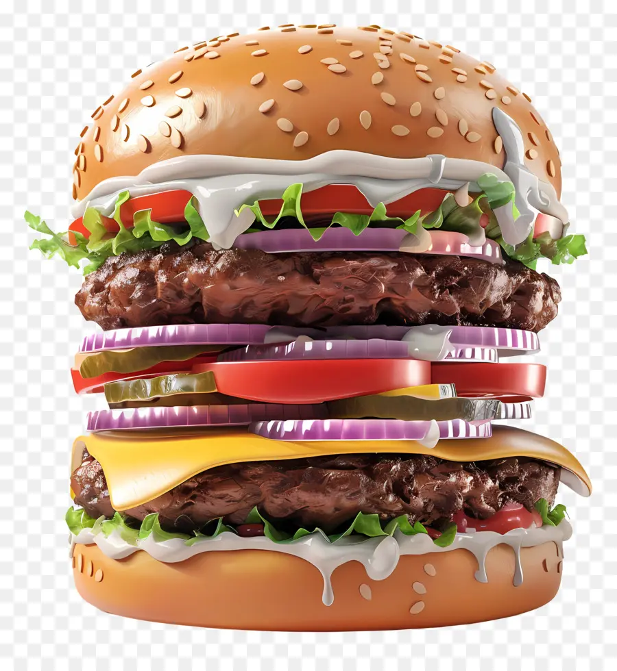 Big Burger，Hamburguesa Gigante PNG