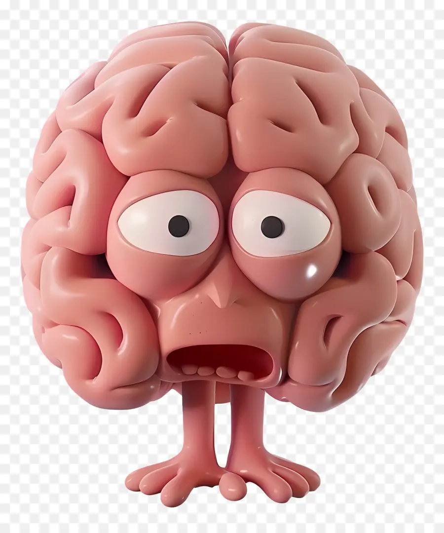 Animados Cerebro，Render 3d PNG