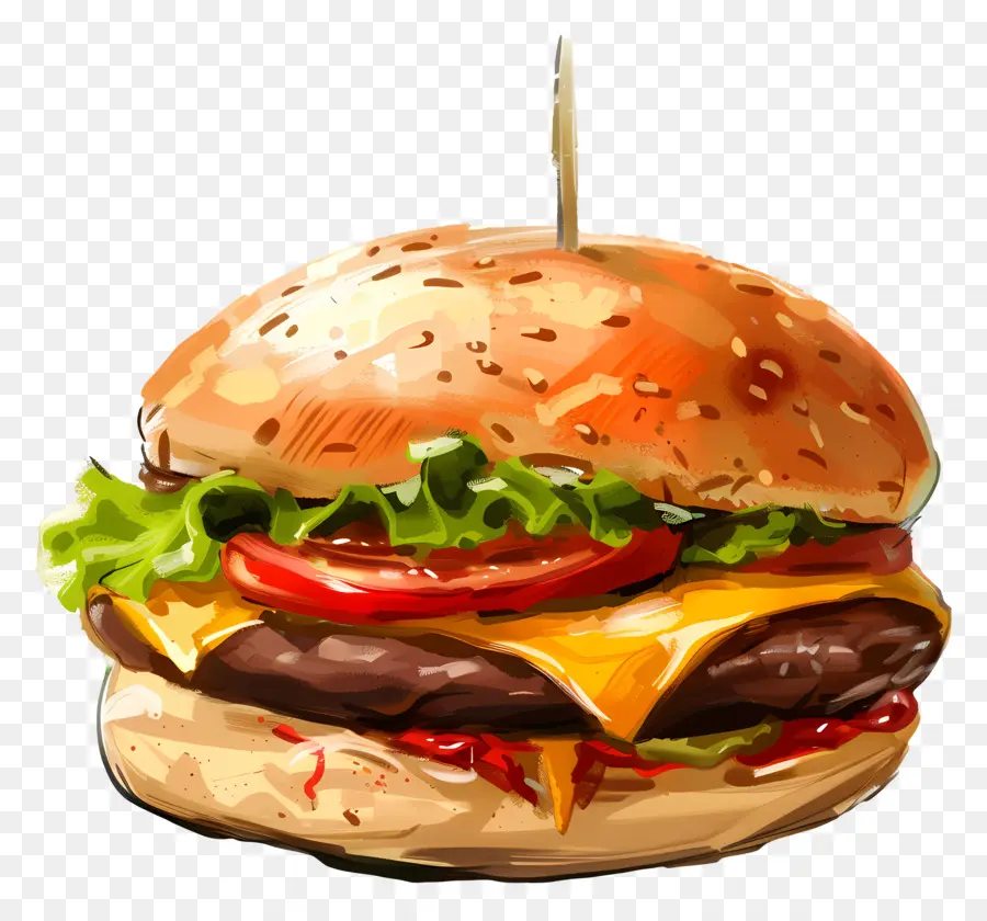 Hamburguesa Con Queso，Hamburguesa PNG