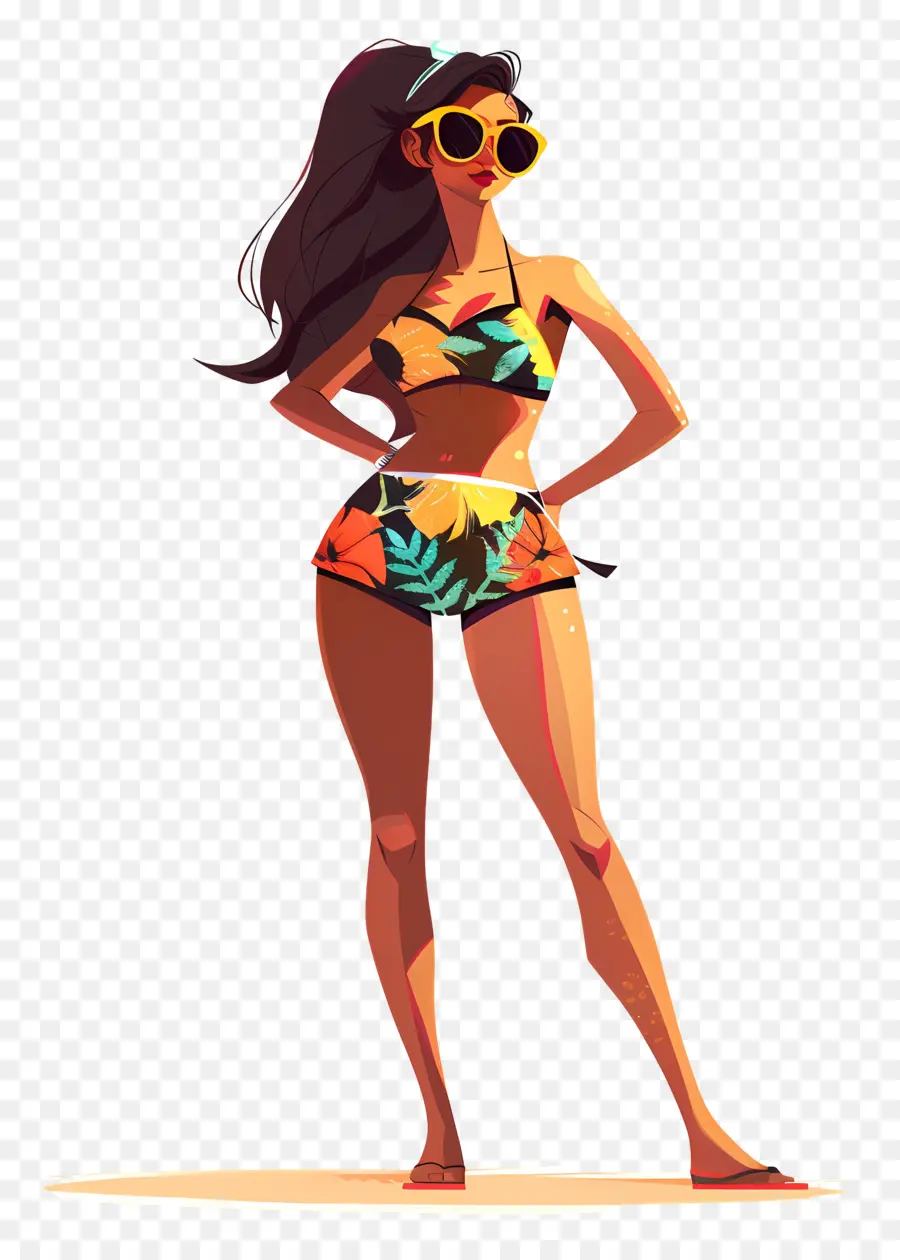 Verano Mujer，Personaje De Dibujos Animados PNG