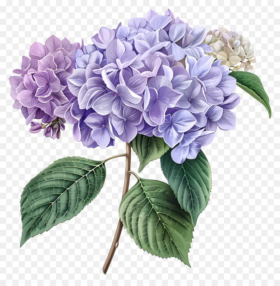 Púrpura Hortensia，Hortensias Azules PNG