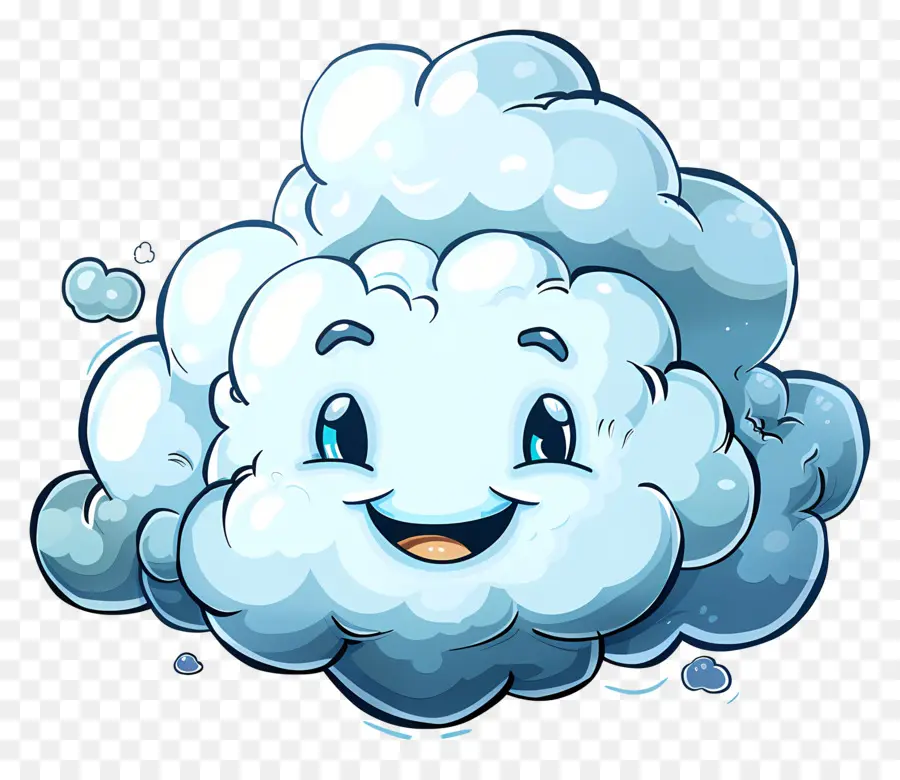 De Dibujos Animados En La Nube，Sonriendo PNG
