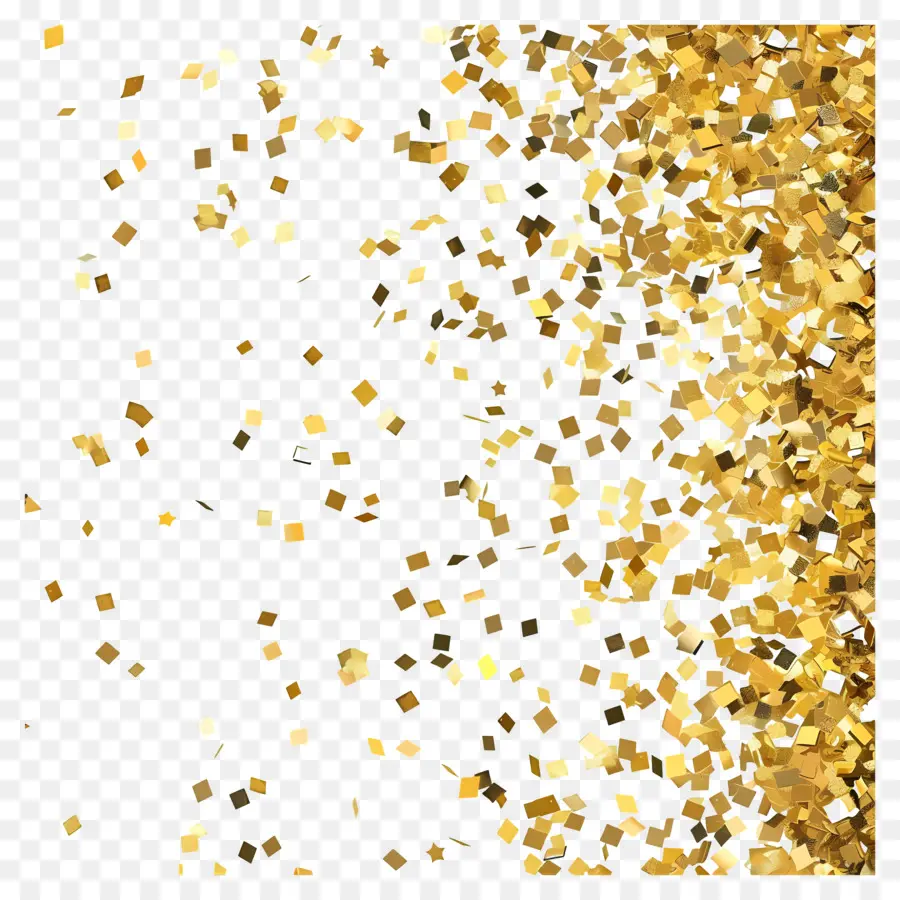 Confeti De Oro，Black Background PNG