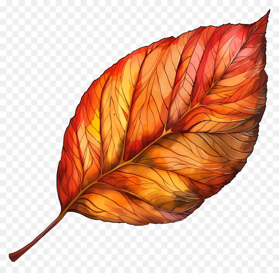 Fall Leaf Clipart，Pintura A La Acuarela PNG