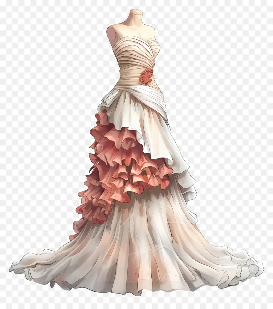 Vestido De Novia De Trompeta，Vestido De Seda PNG