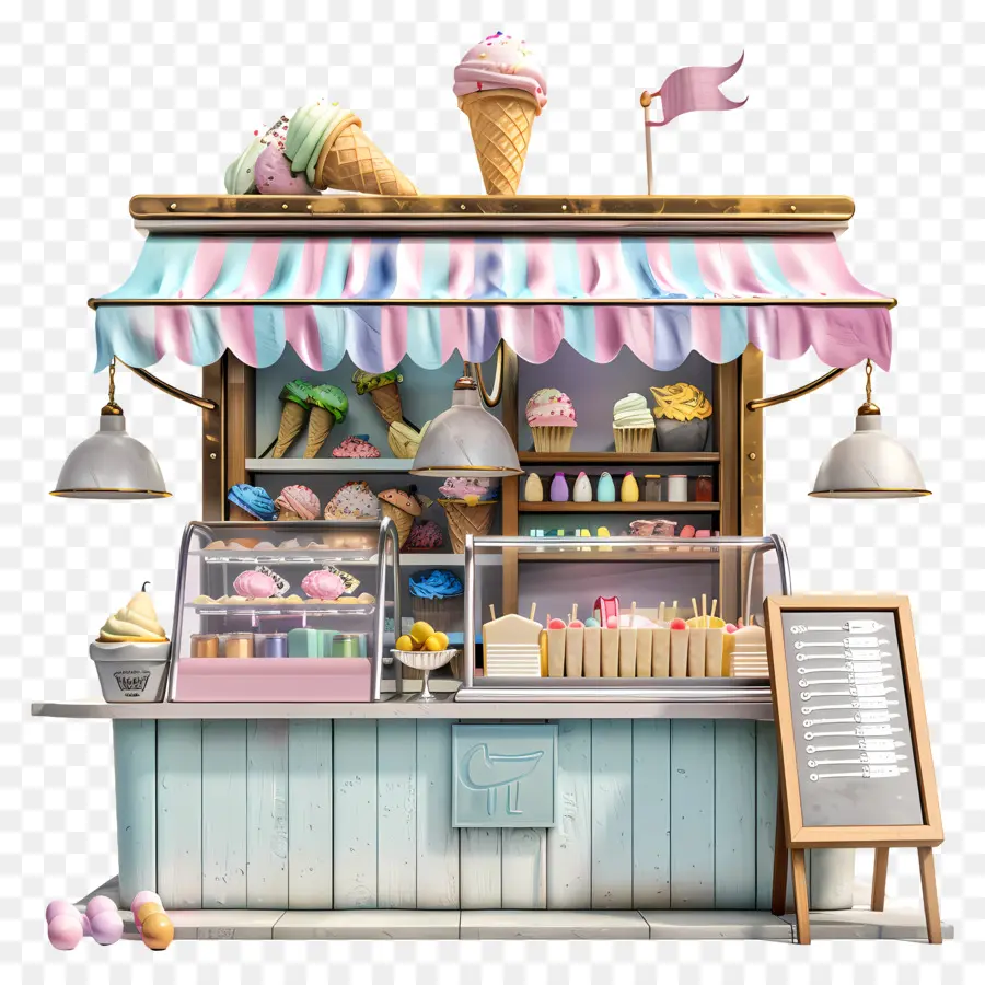 Helado De Puesto，Tienda De Helados PNG