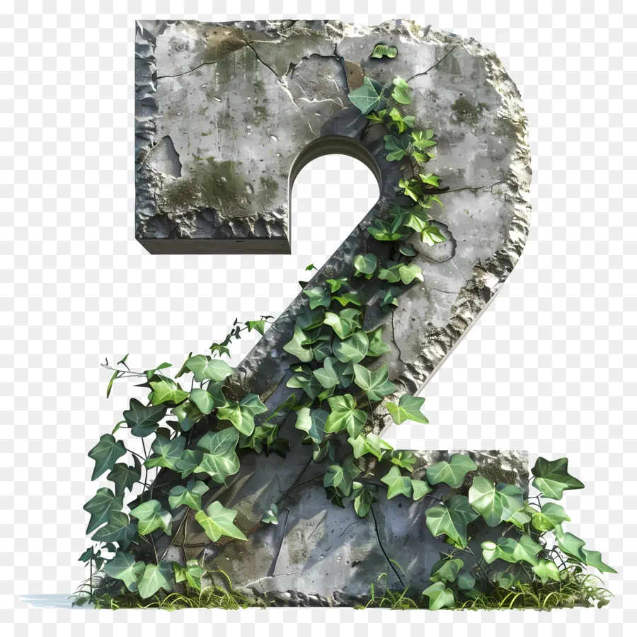 Número 2，Numeral De Piedra PNG