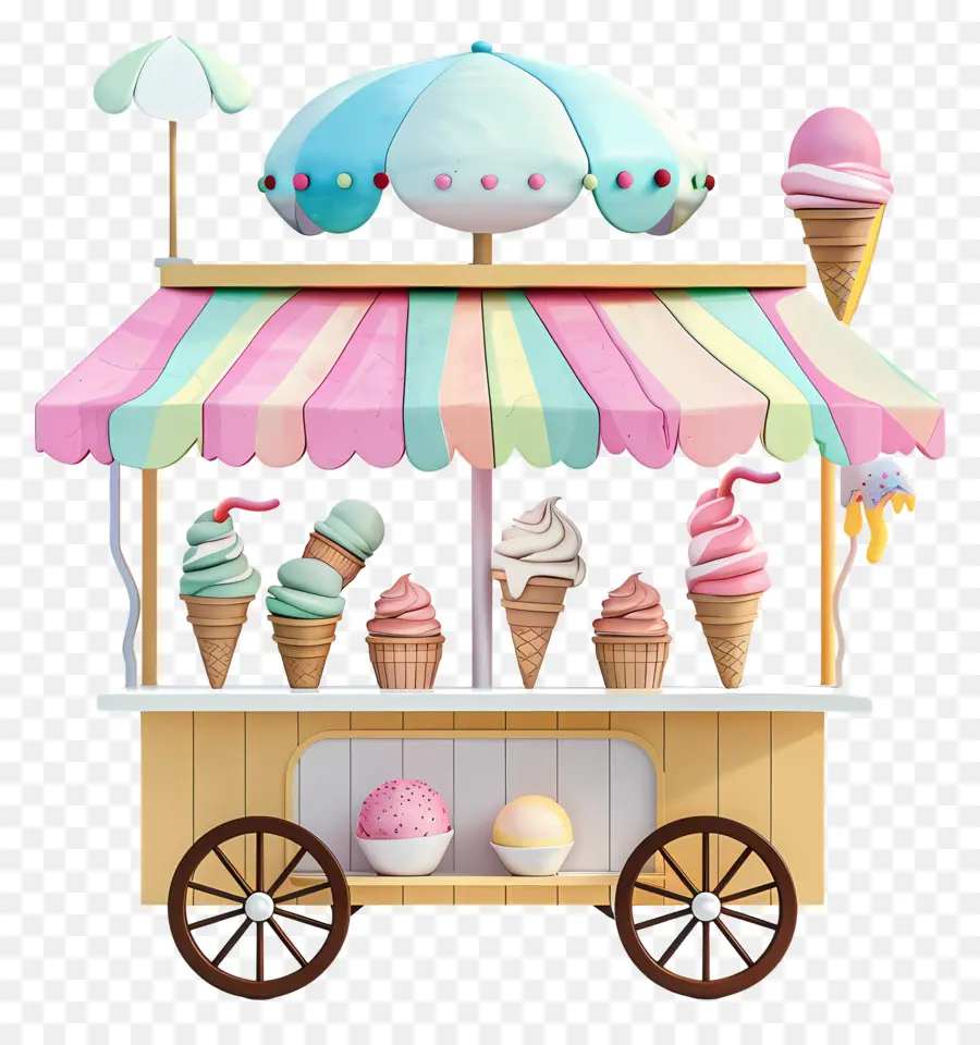 Helado De Puesto，Conos De Helado PNG