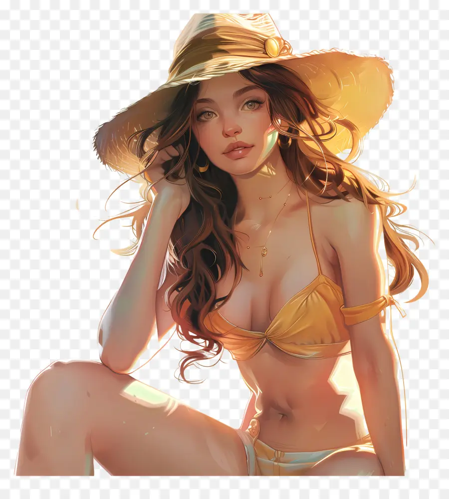 Mujer De Verano，Mujer En Biquini PNG