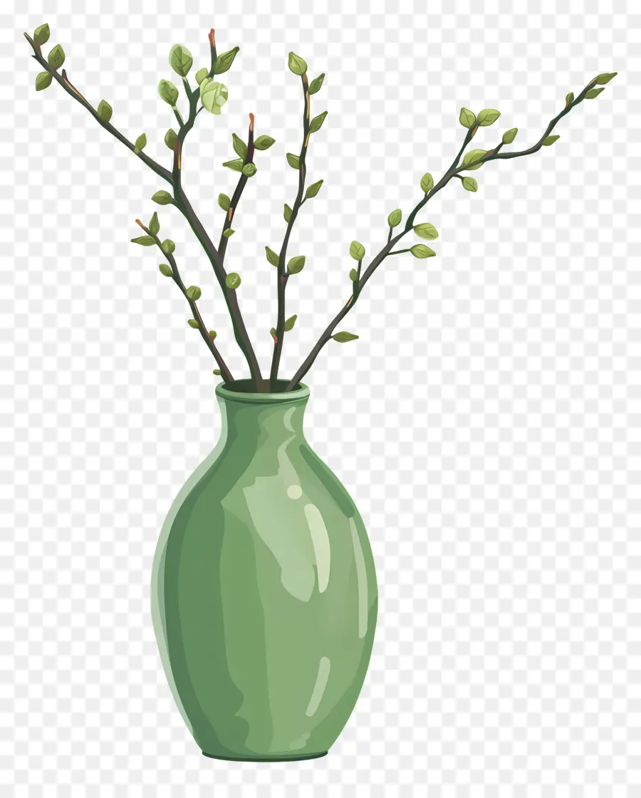 Jarrón Verde，Florero PNG