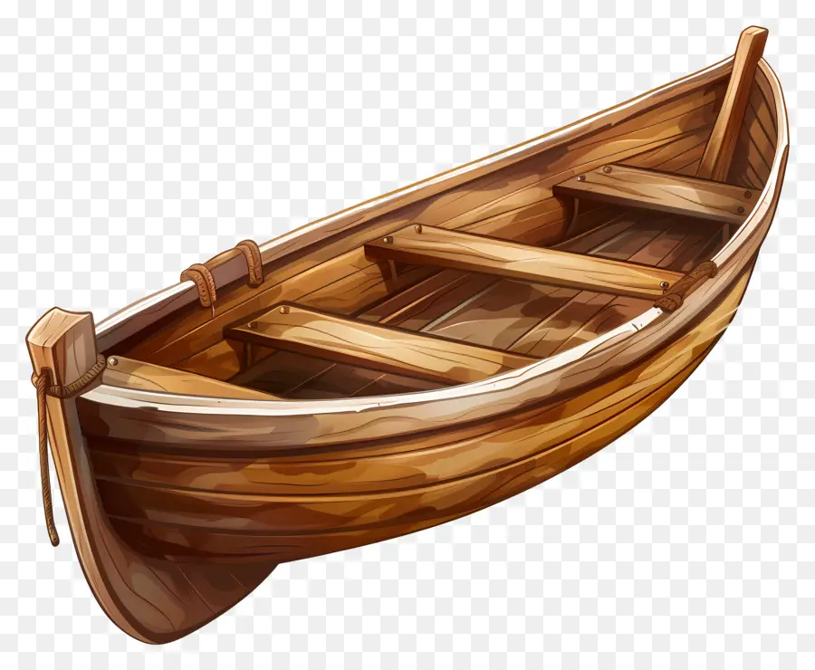 Barco，Bote De Remos De Madera PNG