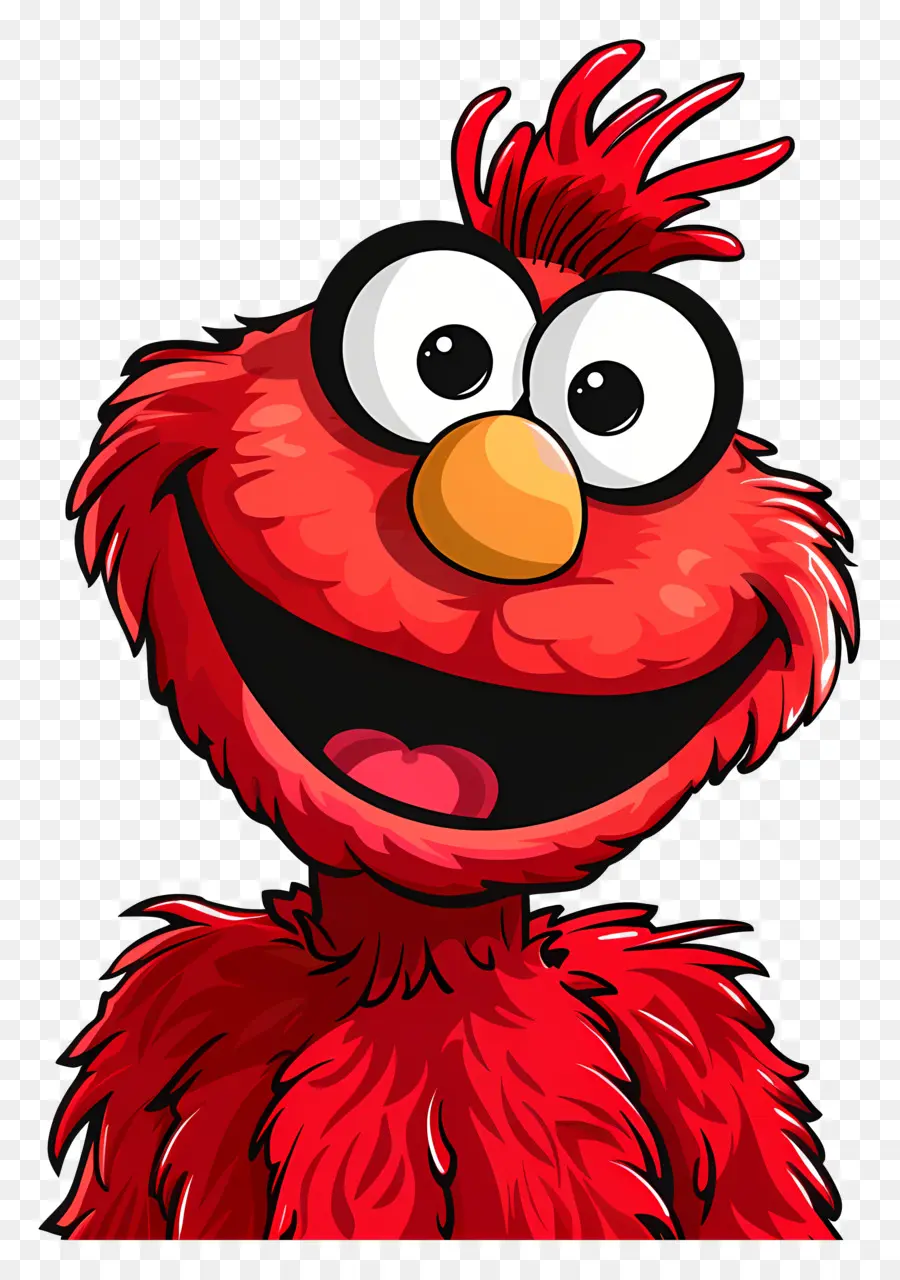 Elmo，Personaje Peludo Rojo PNG