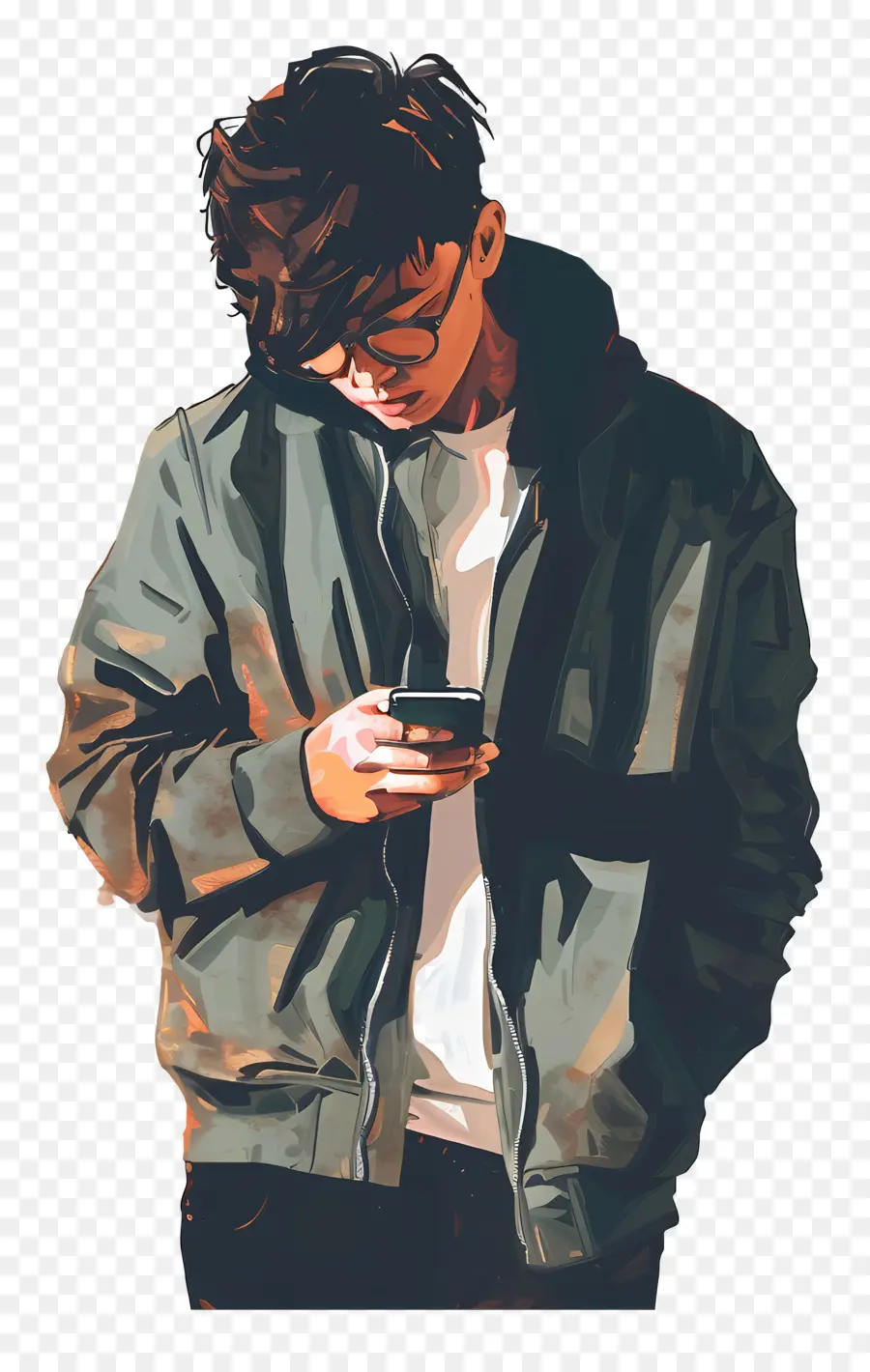 Fondo Picsart，Persona Con Teléfono PNG