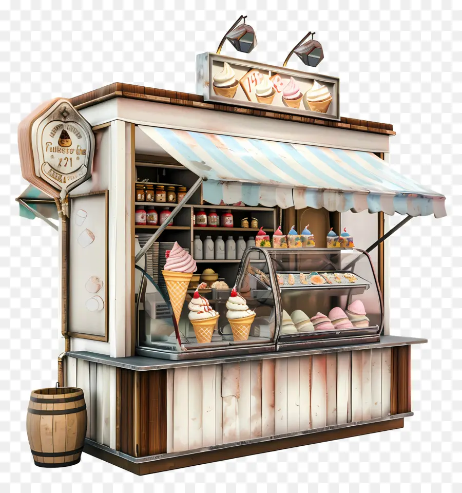 Helado De Puesto，Tienda De Helados PNG