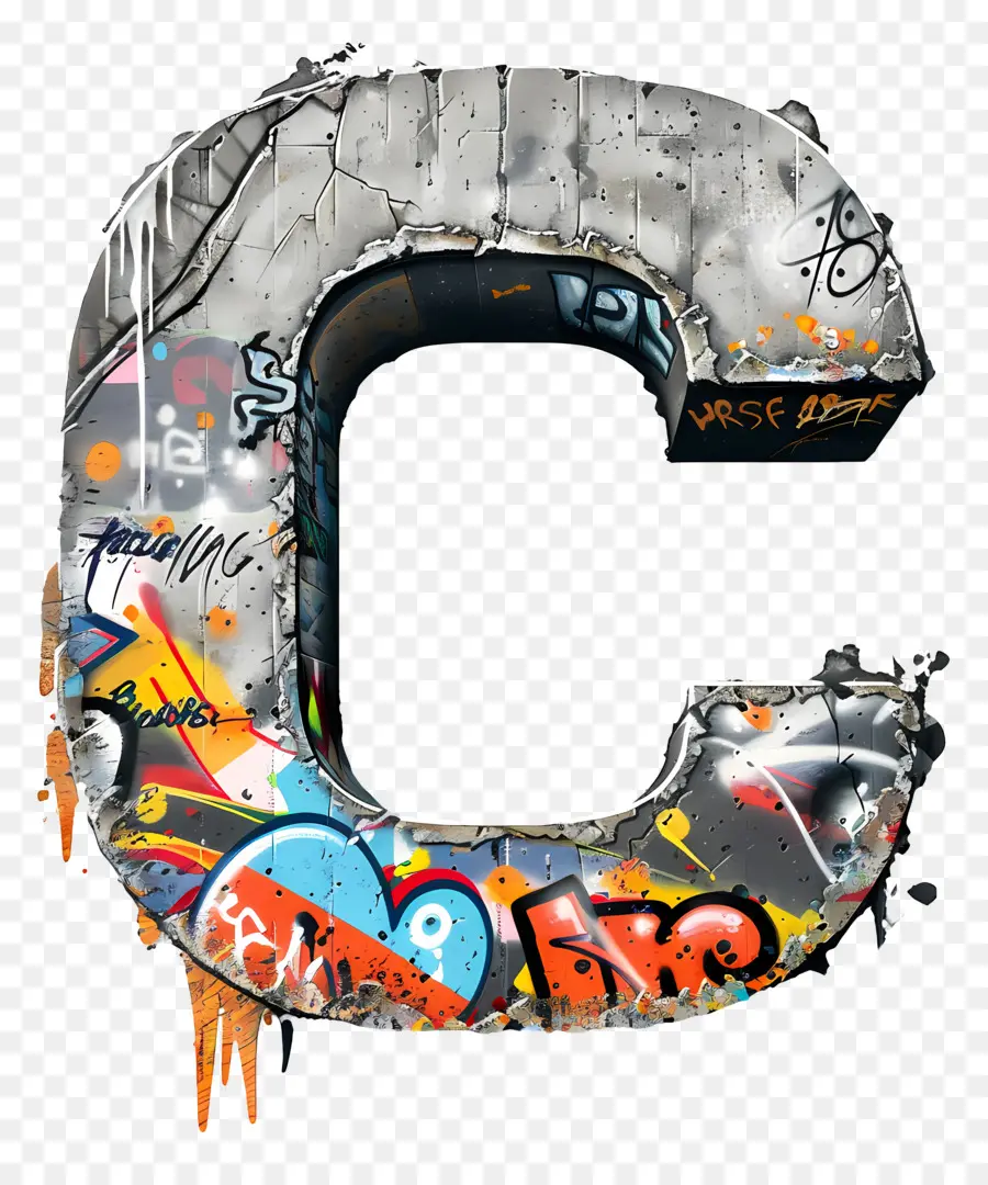 Carta C，Graffiti PNG