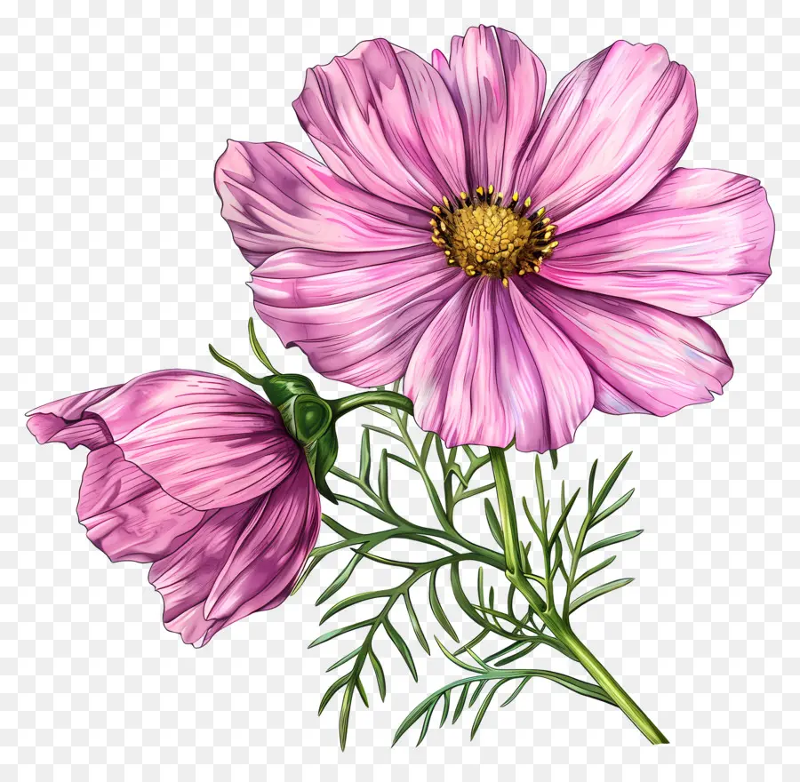 Cosmos Flor，Flor Rosa PNG