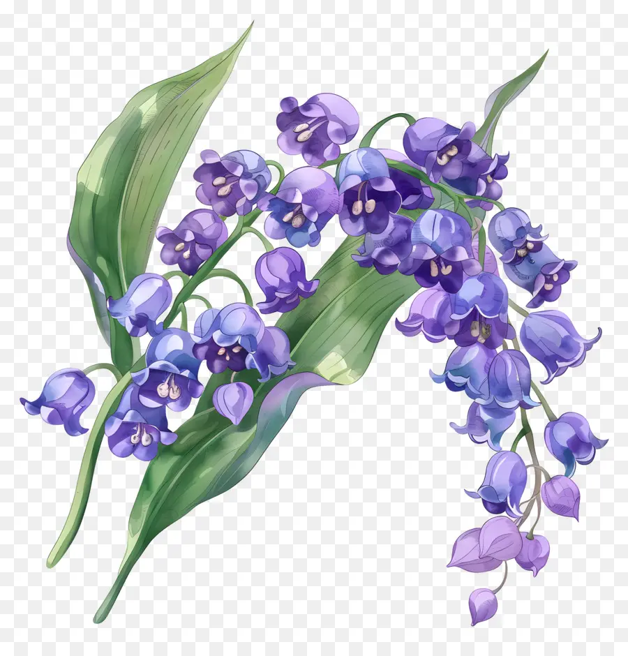 Lirio De Los Valles Morado，Flor De Campanilla PNG