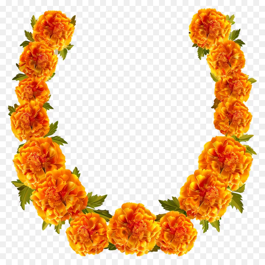 Marigold Flower Toran，Corona De Flores PNG