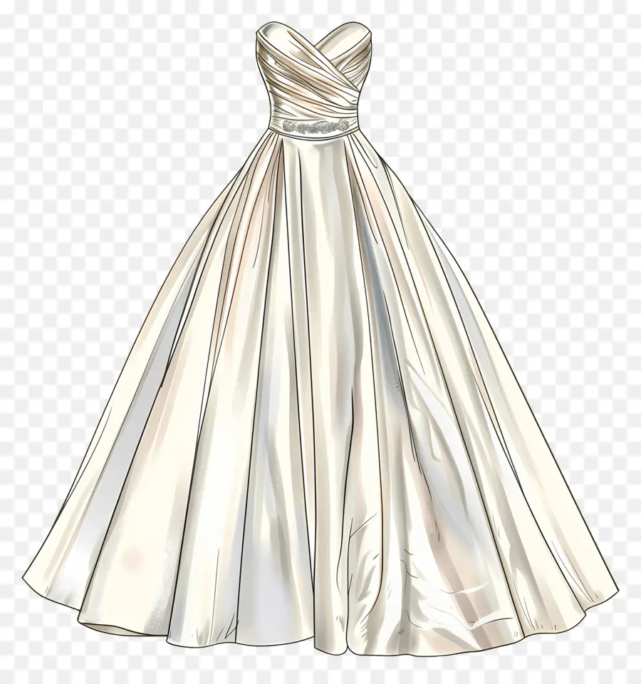 Vestido De Novia De Escote Corazón，Vestido De Novia PNG