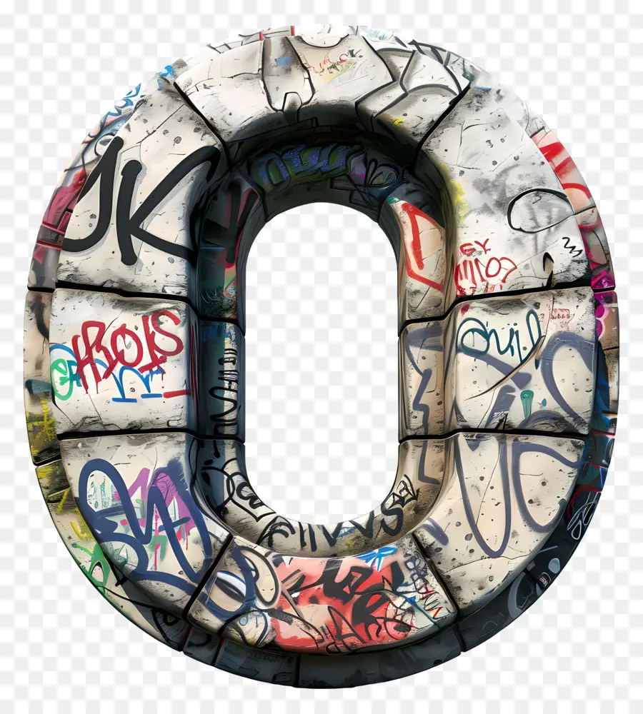 Número 0，Graffiti PNG