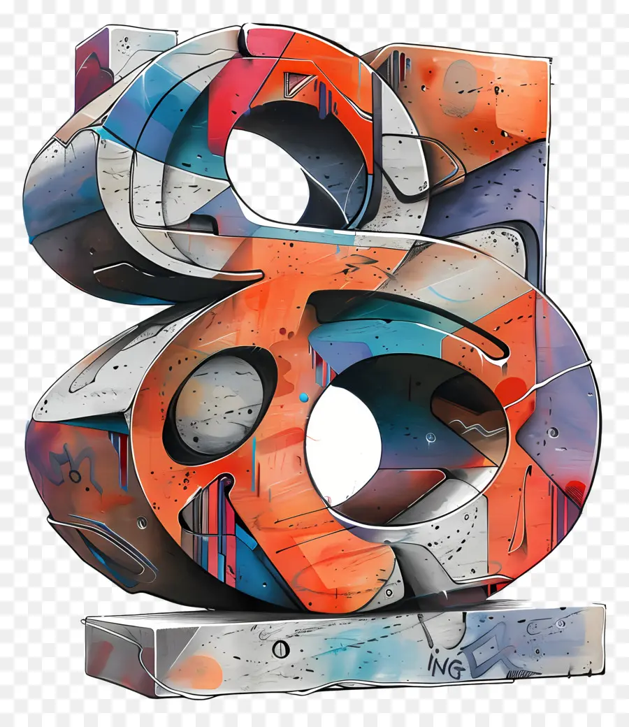 Número 8，La Escultura PNG