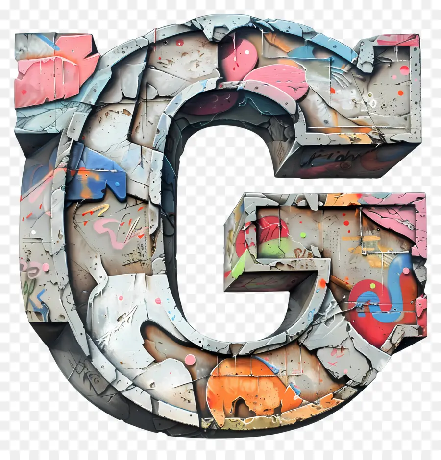 La Letra G，Graffiti PNG