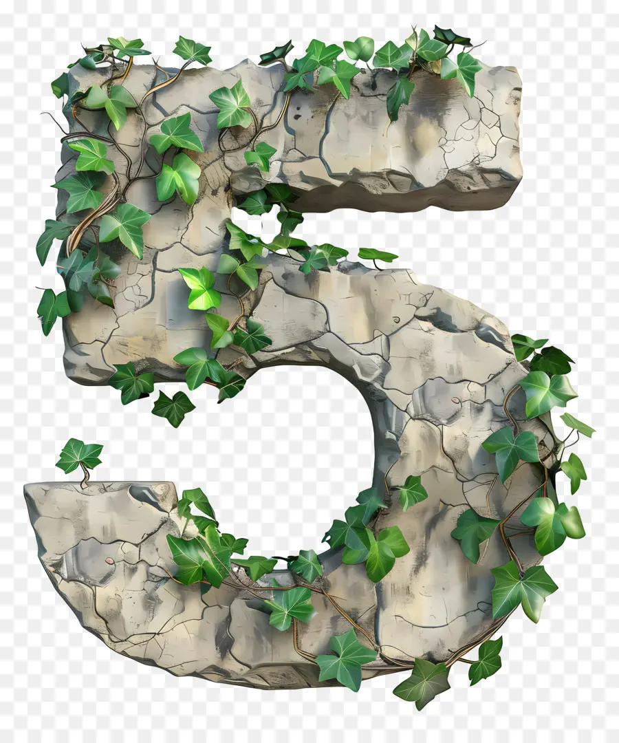 Número 5，Piedra PNG