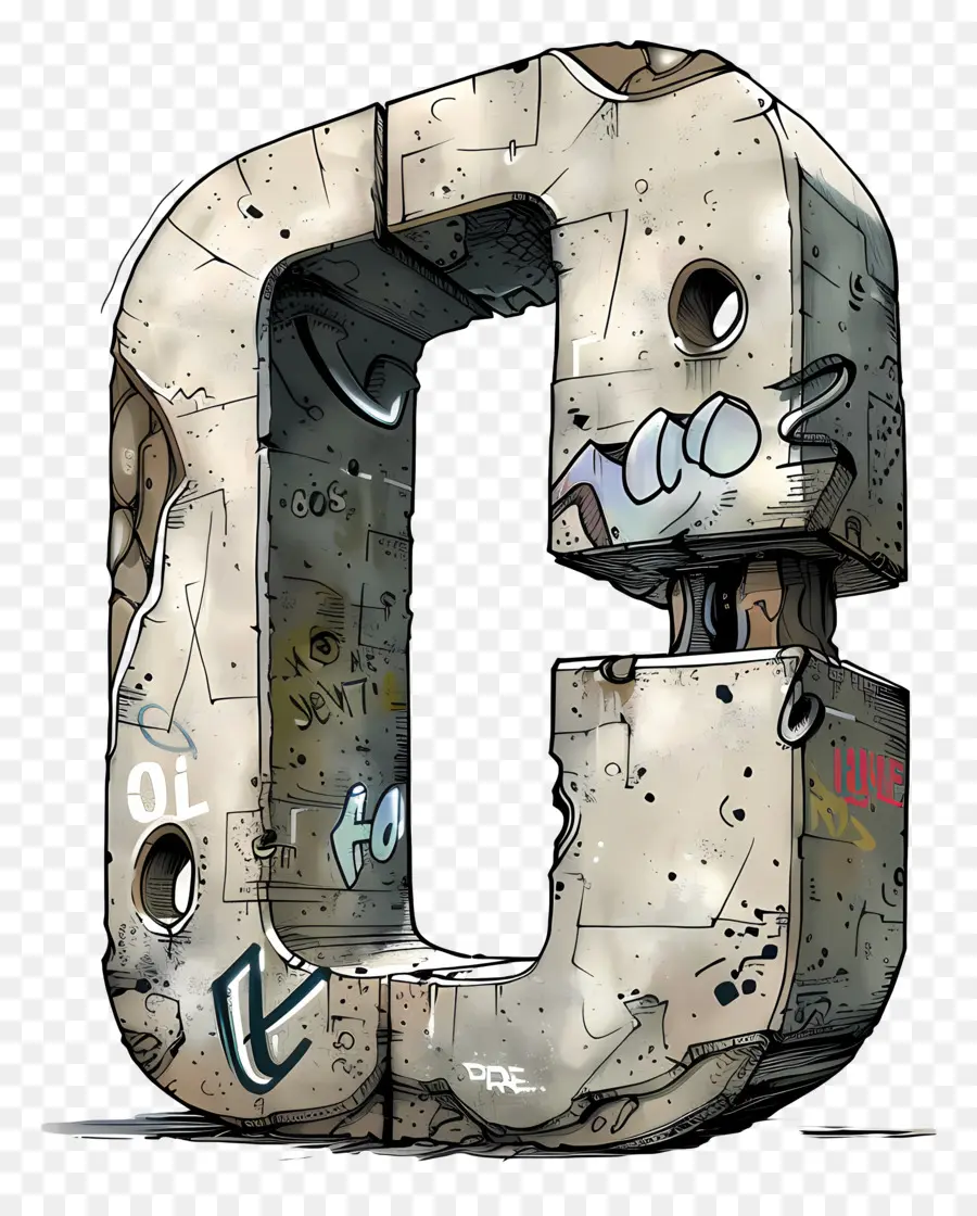 Número 0，Graffiti PNG