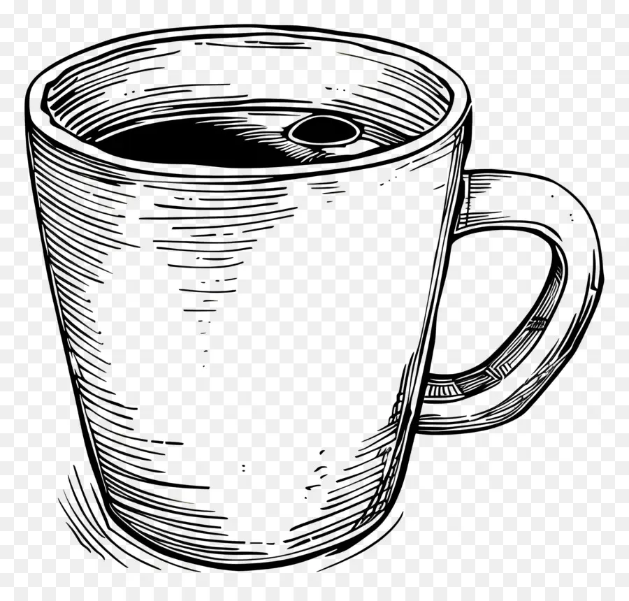 Taza De Café De Esquema，Vaso De Vidrio PNG